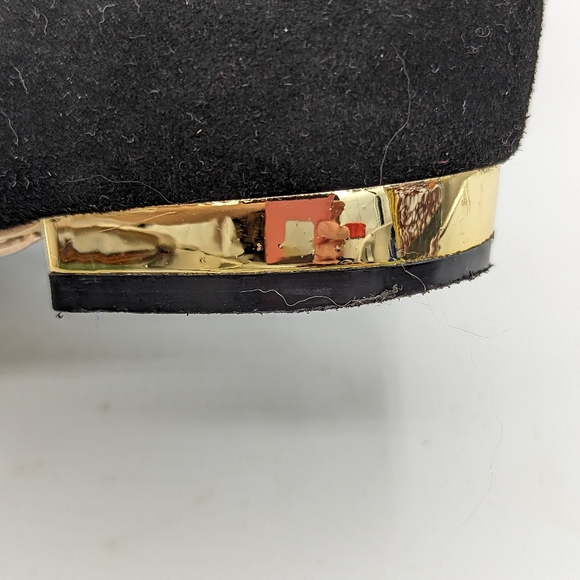 Charlotte Olympia 35 kitty black velvet and gold embroidery loafers - Picture 8 of 10